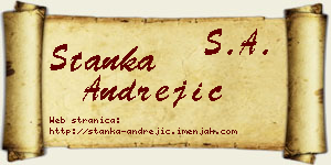 Stanka Andrejić vizit kartica